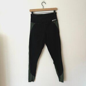 2XU Form Hi-Rise Compression Tights Black Green Women's Size Large Tall